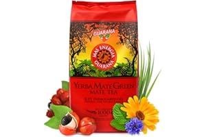 Yerba Mate Green 'Mas Energia Guarana' Brasilianischer Mate-Tee 1000g | fruchtiges | mit Guaranapulver, Minze, Zitronengras, Ringelblume, Kornblume und natürliches Aroma.