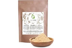 GREAT VITA Bio Akazienfaser Pulver 400g | über 90% lösliche Ballaststoffe - geschmacksneutral & 100?% löslich | vegane Acacia Fibre mit Calcium, Magnesium, Kalium & Phosphor | ohne Gentechnik & Zusätze
