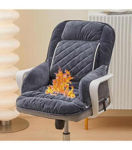 Heated Pad For Office Chair, Square Leather Heating Pad With Auto