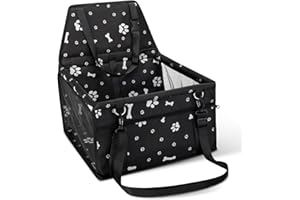 ALLSOPETS fotelik samochodowy dla psa nosidełko podróżne klatka dla zwierząt fotelik samochodowy miękkie oddychające przenośne wodoodporne torby podróżne z paskiem mocującym dla psów koty Czarny B