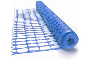 GroundMaster Plastic Mesh Barrier Safety Fence Gardening Pest Protection (20m, Blue)