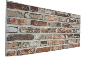 DELLEDECOR ADVANTAGE DESIGNS 3D Brick Wall Cladding Ceiling Panel Faux Brick Style Polystyrene Wall Cladding 50x100cm (DL22)