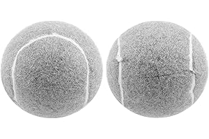 Kopinma Lot de 2 balles de tennis prédécoupées pour protéger les pieds et le sol des meubles, housse en feutre résistante et durable, noire