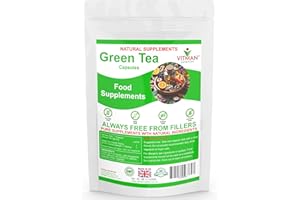 VITMAN NUTRITION Green Tea Extract 7000mg - 95% Polyphenols - Anti Ageing & Weight Loss Support - 60 Vegan Capsules (2 Months Supply)