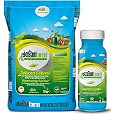 EkosolFarm Organik%100 Solucan G&uuml;bresi Toz 10 KG + 1 Litre Sıvı Organik G&uuml;bre