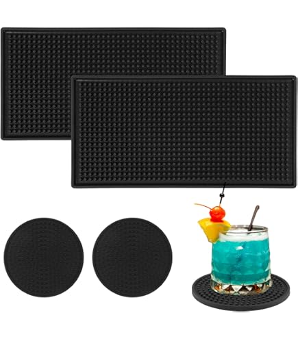 Tappetino Da Bar In Gomma Antiscivolo - 60x10.5 Cm Per Proteggere Il Bancone Da Fuoriuscite E Graffi - Foto 3