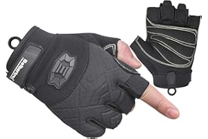 Seibertron Paume à Demi Doigts Rembourrée Respirante Corde d'escalade Gants d'escalade Unisexes pour Grimpeurs, Sauvetage, Aventure, Voile, Kayak, Aviron, Nautiques, Sports de Plein Air
