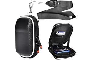 FOSOTO Funda para Cámara Compacta Digital Estuche Protectora para Cámara de Fotos y Vídeo Bolsa EVA Caja Antichoque con Correa para Cuello Compatible con Canon Kodak Sony Fujifilm Instax Panasonic