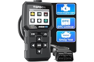TOPDON AL400-A OBD2 Code Reader, 10 OBD2 Functions, Check Engine Light/Smog Emission Test / O2 Sensor Test/EVAP, Free Lifetime Update