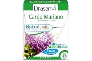 NUTRABASICS DRASANVI Cardo Mariano | Salud del Hígado, Protección y Detoxificación| 80 % Silimarina | Antioxidante y con Propiedades AntiInflamatorias | 30 Cápsulas Vegetales = 30 Días