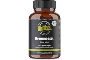 Biotiva Stinging Nettle Organic Capsules (150) - 450mg per Capsule - Stinging Nettle Leave Powder - Urticae Folium - Highest Purity - Manufactured and Controlled in Germany (DE-ECO-005) - 100% Vegan