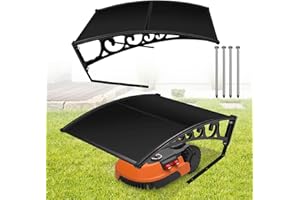 Daromigo Garaje para robot cortacésped, garaje para cortacésped, automower, 106 x 87 x 50 cm, para jardín, resistente a la intemperie y protección UV, incluye material de montaje, color negro