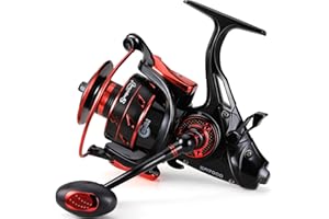 Sougayilang SA Carpe Moulinet 5.5:1 Bobine métallique à Grande Vitesse, puissante filage Moulinets de pêche 12+1BB Carpe et Silure Moulinet de pêche + Bobine Graphite de Rechange