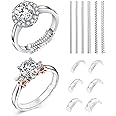 Haiou Ring Adjuster for Loose Rings Ring Size Adjuster for Loose Rings Fit Any Rings, Ring Tightener for Women and Men, 12 Pcs Invisible Ring Resizer