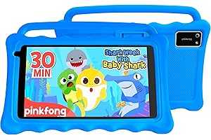 BYYBUO Tablet da 7 bambini dai 3 anni in su, 1920 x 1200 Full HD Display 7 pollici Tablet per bambini, WiFi 2 + 32 GB Modalità di sicurezza bambini Tablet con custodia adatta ai bambini per Kids