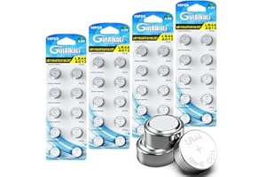 GutAlkaLi Stück AG13 LR44 1.5V Alkaline Knopfzelle Batterien Ohne Quecksilber (357/357A/L1154/A76/GPA76) (LR44-40er)