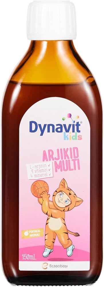 Dynavit Kids Arjikid Multi Şurup 150 mL - Büyüme & Kemik Gelişimi - Çocuk için L-Arjinin, vitamin & mineral