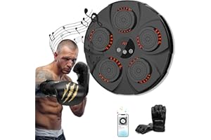 BUBA Music Boxing Machine, Smart Music Boxing Machine, Rechargeable Wall Mounted LED Smart Bluetooth Boxing Machine, Home Smart Boxing Machine Gym, Improves Reaction and Coordination
