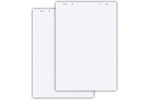 ‎CONIPA Conipa® - 5 x Flipchart Papier Block 68x99 cm weiß (KARIERT) 80 g/qm - 5 Flipchart-Blöcke à 20 Blatt - Whiteboard-Papier für Charts & Meetings (5 Blöcke Kariert)