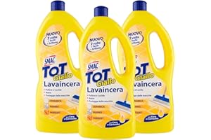 SMAC EXPRESS Smac - Tot Giallo Lavaincera, Detergente Pavimenti Pregiati in Ceramica, Marmo e Parquet, con Cera di Carnauba, 1000ml x 3 Pezzi