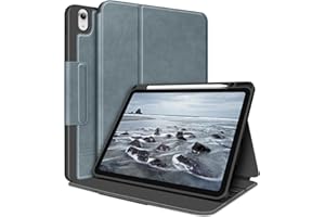 BUKOOR Étui pour iPad Air 5 2022 10,9" avec Licol Pencil résistant aux Chocs pour Voiture Sommeil/Éveil Étui Souple et Flexible Compatible avec Apple Pencil Couplage & Charge