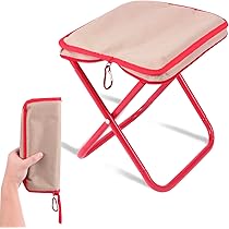 Tabouret Sac à Main Pliable Tabouret Pliant Portable LZJV - Noir, Supporte 120kg, Pliable Et Léger (0.62kg) Pour Pêche, Camping Chaise Pliante Jardin Déplacement