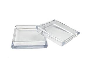 Enkotrade 4 Stück Möbeluntersetzer für eckige Möbelfüße, 60x60 mm, Möbelschutz, Möbelgleiter, Stuhlgleiter, Bodenschoner