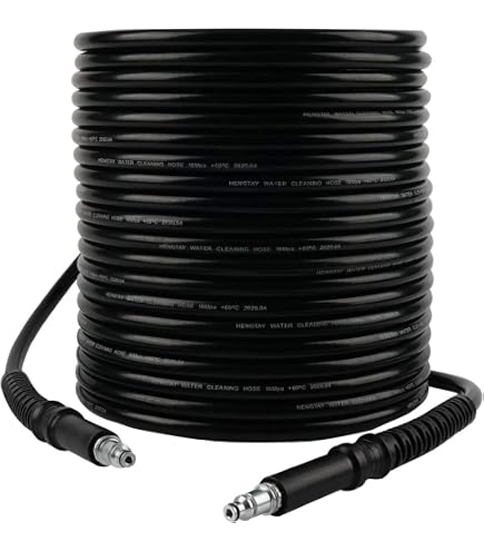 Tuyau Haute Pression 15m 200 Bar TECHKAR - Compatible Nettoyeurs Bosch Makita Stanley Black Decker