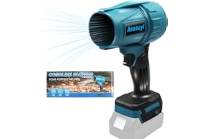 Anancyi Turbo Jet Blower, Cordless Leaf Blower, Brushless Motor, 3 Speed, Compatible with Makita 18V BL Batteries, for Car and Corner Cleaning, Remove Dust, Leaves, Water, Snow (Battery not included)