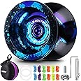 MAGICYOYO N11 Professional Unresponsive Yoyo, Dual Function Yoyo Alloy Metal Yoyo for Beginner Adults, Trick Yoyo with Flat Bearing + Axle + Bearing Removal Tool + Yoyo Storage Bag + 12 Yoyo Strings