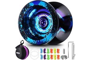 MAGICYOYO N11 Yoyo Professionale Unresponsivo, in Metallo per Principianti Adulti, Con Cuscinetto Piatto, Asse, Strumento, Sacchetto di Stoccaggio e 12 Corde