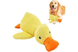BDBFPAN Hundespielzeug Ente, 25×22cm Ente Hundespielzeug und Pfotenstern Ente Gelb Anti Stress Ente Hund Langlebig Anti Stress Ente Für Hunde für Hund Hunde, Niedliches Quietschspielzeug Hund
