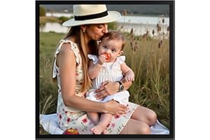 Ditwis Marco 30x30 cm Negro, Marco Cuadrado Adecuado para Fotos e Imágenes, Visualización Horizontal o Vertical en Pared o Mesa