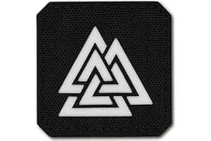 M-Tac Valknut Morale Patches Military Tactical Cut Viking Norse (Black - GITD)