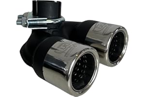 CARTUNER® Doppelendrohr 2x60mm mit Absorber Sportauspuff Optik