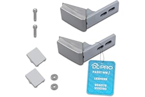 DL-pro Kit di 2 cerniere in acciaio inossidabile per la maniglia del frigorifero Liebherr 9590178 9590190 per porte di frigoriferi e congelatori