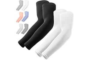 OutdoorEssentials UV Sun Protection Arm Sleeves - Cooling Compression Arm Sleeve - Sports & UV Arm Sleeves for Men & Women