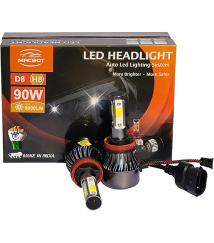 Ohsun H8 LED HEADLAMP KIT for Cars, White, 6000K, High Voltage