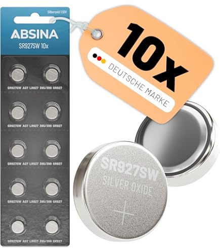 Renata Uhrenbatterie 395 SR927SW - 10 Stück Packung 1,5V Schweizer Qualität