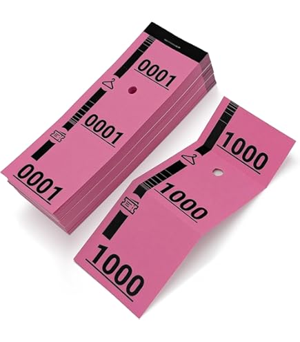 Tickets Vestiaire Numérotés 1 à 500 - 3 Parties Détachables