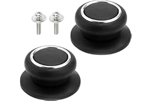 AMCBKYEA Boutons de Couvercle Universels en Bakélite et Acier Inoxydable, Poignées de Remplacement Anti-brûlure pour Couvercles de Casseroles,Pour Poignée de Couvercle en Verre,Boutons Universelle Cuisine