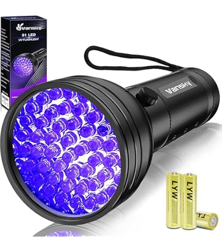 Torcia UV 128 LED - Rilevatore Urina Animali, Con Occhiali, Impermeabile - Foto 3