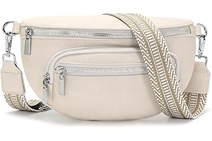 Sasrymnl kleine bauchtasche damen beige umhängetasche damen klein gürteltasche Veganes Leder handtasche crossbody bag