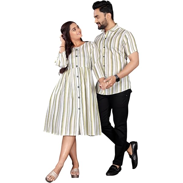 couple dress shirt and kurti amazon Cotton Printed Designer Couple Combo Dresses Kurti And Shirt For Husband Wife