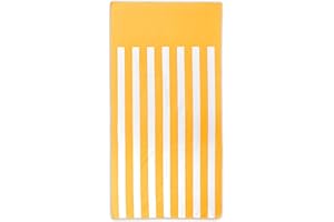 Ashley Mills Microfibre Quick Dry Sand Proof Summer Beach Towel Holiday Yoga Gym Towel 70x140cms (Yellow Stripes)