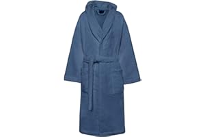 PARAMAISON Accappatoio con Cappuccio Spugna Marte, Uomo Donna, 100% Cotone Morbidissimo, 420 grammi, Casa, Piscina, Palestra, Zaffiro, 50-52 L EU