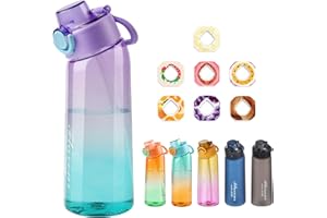 Metyniete Air Bottle | 900ML Botella Starter Set con 7 Pods de Sabor Sin BPA Tritán (Violeta + 7 Pods de Sabor)