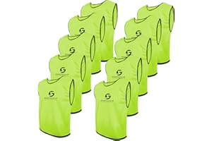 ‎SPORTACULAR GEAR Sportacular Gear 10er Set Trainingsleibchen in versch. Farben und Größen I Markierungshemden, Hemdchen, Trainingstrikot I Leibchen für Fußball, Handball, Basketball Training I Junioren, Senioren, Damen, Herren, Kinder