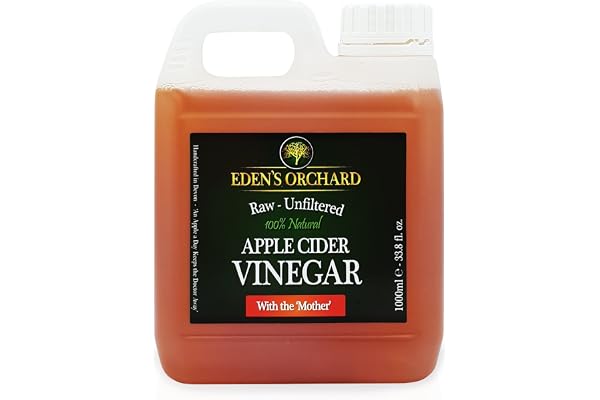 Äppelcidervinäger med mamman – rå och ofiltrerad – 1 liter Jerry burk – 1 000 ml – 1 000 ml