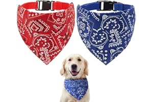 Clyhon 2 Stück Hundehalstuch, Hundehalsband Kühlend Hundeschal, Halsdreiecke Hundehalstücher, Hunde Bandana Kopftücher, Einstellbare Hund Halstuch für Kleine Mittel Hunde und Katzen(S)